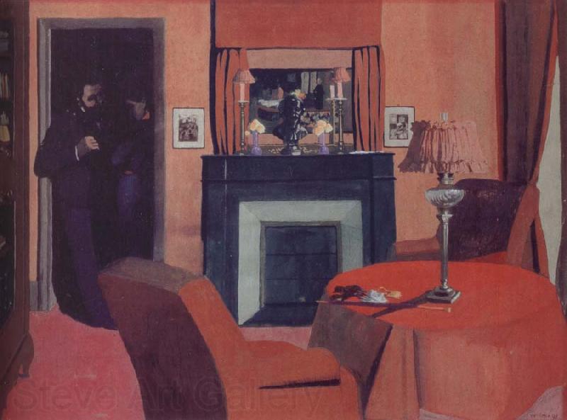 Felix  Vallotton The Red Room Norge oil painting art